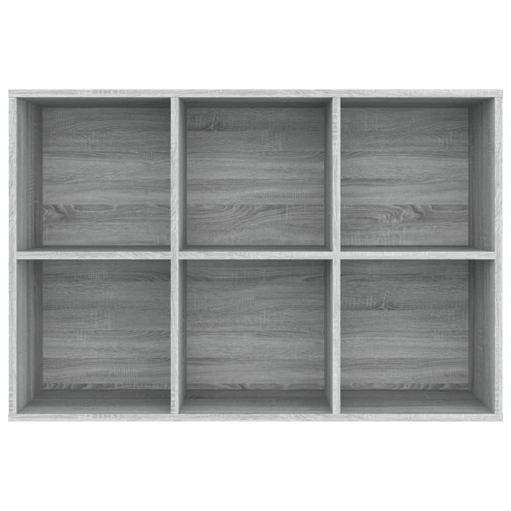 Boekenkast/dressoir 66x30x98 cm bewerkt hout grijs sonoma eiken