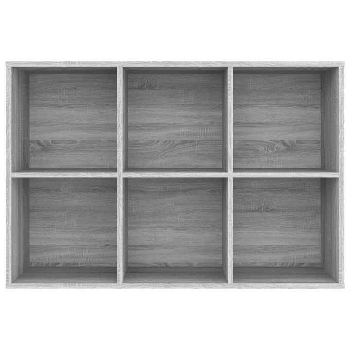 Boekenkast/dressoir 66x30x98 cm bewerkt hout grijs sonoma eiken