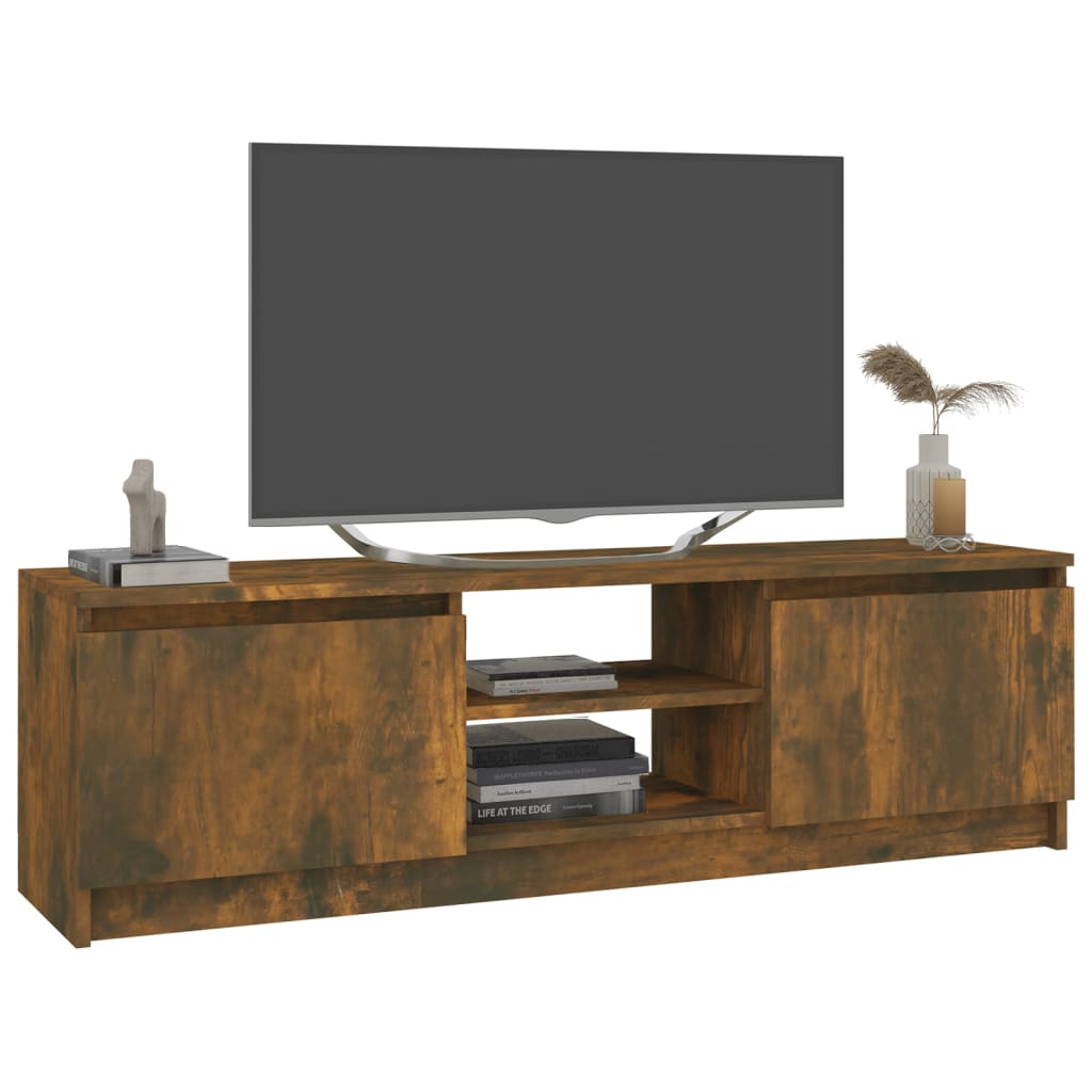 Tv-meubel 120x30x35,5 cm bewerkt hout gerookt eikenkleurig