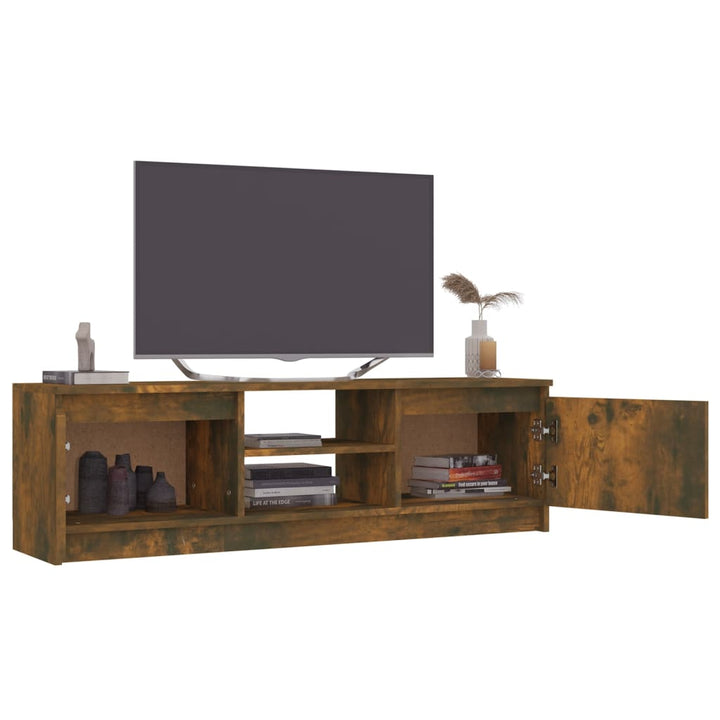 Tv-meubel 120x30x35,5 cm bewerkt hout gerookt eikenkleurig