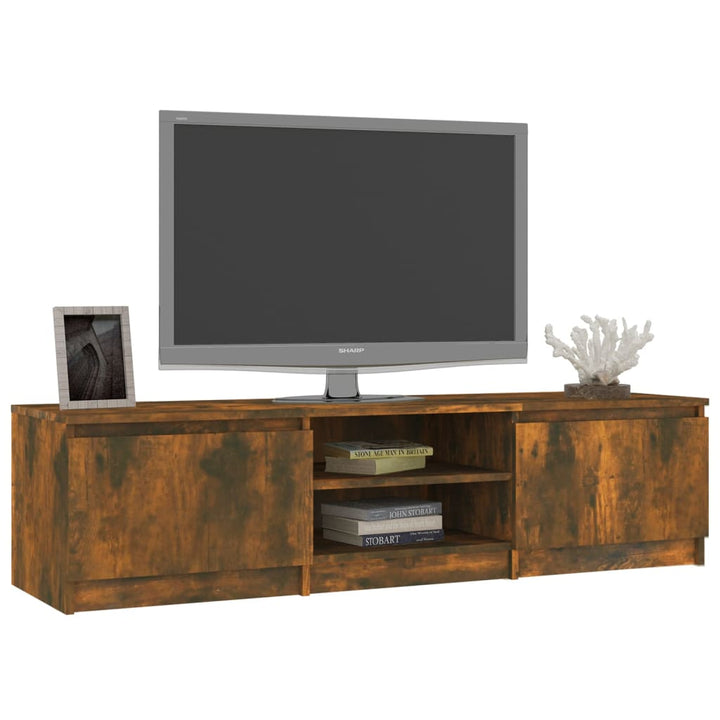 Tv-meubel 140x40x35,5 cm bewerkt hout gerookt eikenkleurig