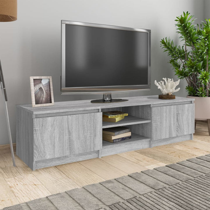 Tv-meubel 140x40x35,5 cm bewerkt hout grijs sonoma eikenkleurig