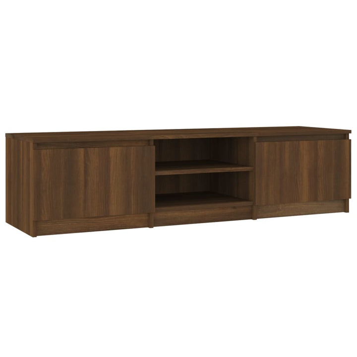 Tv-meubel 140x40x35,5 cm bewerkt hout bruineikenkleurig