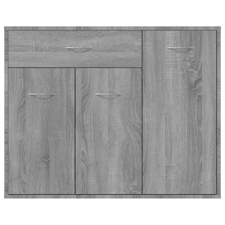 Dressoir 88x30x70 cm bewerkt hout grijs sonoma eikenkleurig