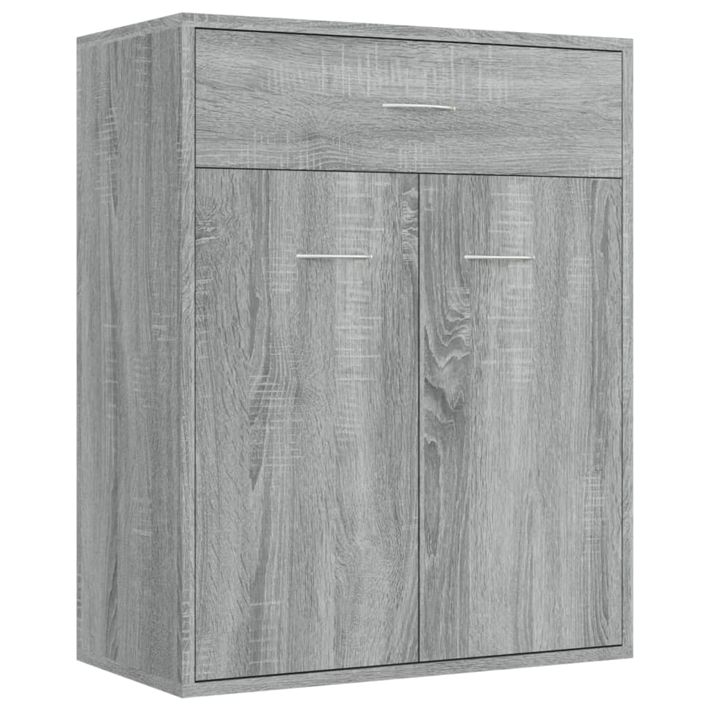 Dressoir 60x30x75 cm bewerkt hout grijs sonoma eikenkleurig