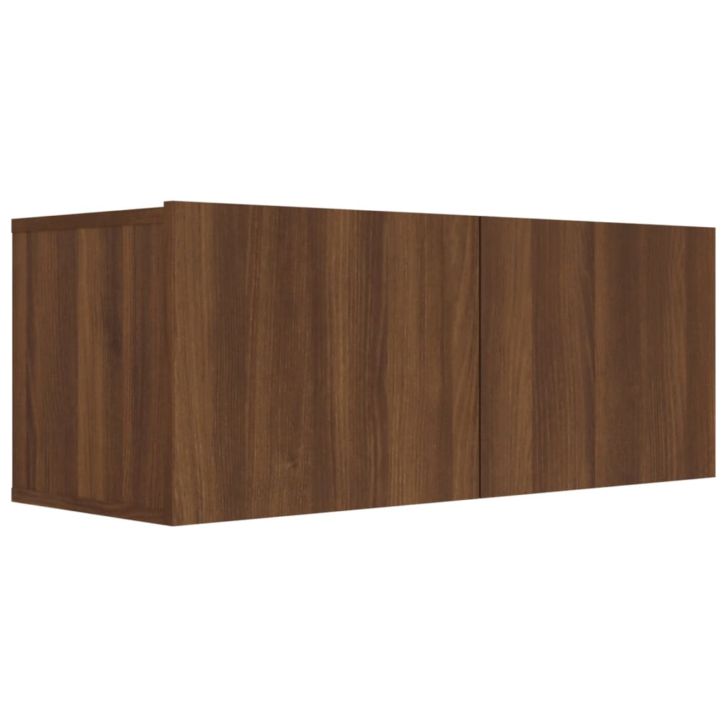 Tv-meubel 80x30x30 cm bewerkt hout bruineikenkleurig