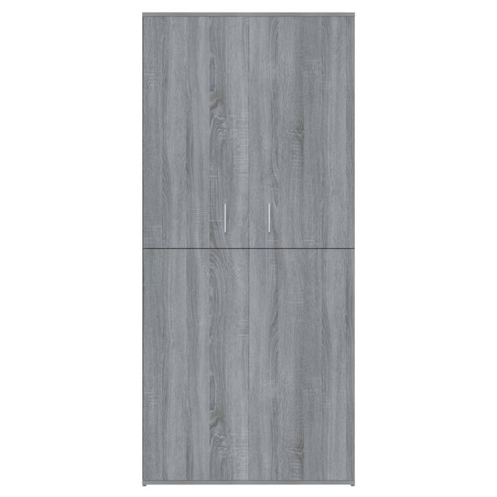 Schoenenkast 80x39x178 cm bewerkt hout grijs sonoma eikenkleur