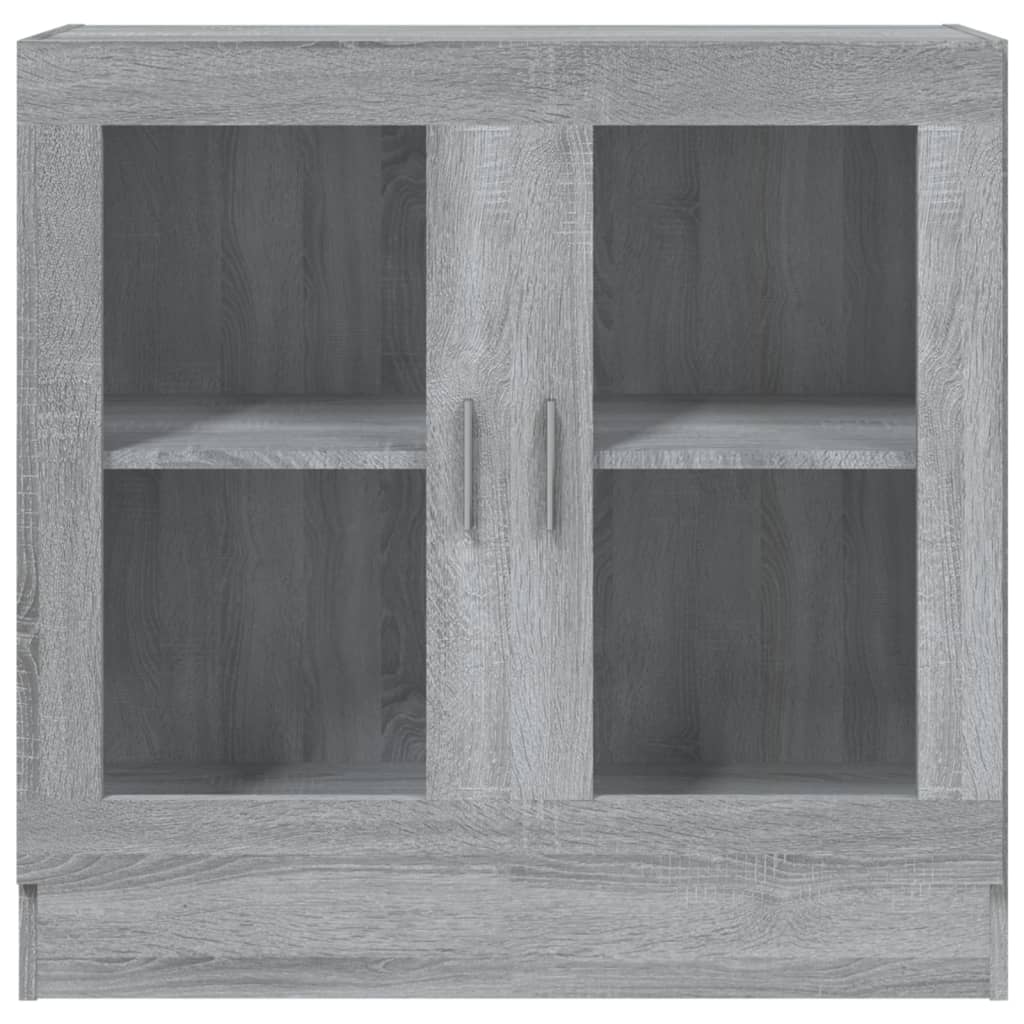 Vitrinekast 82,5x30,5x80 cm bewerkt hout grijs sonoma eiken