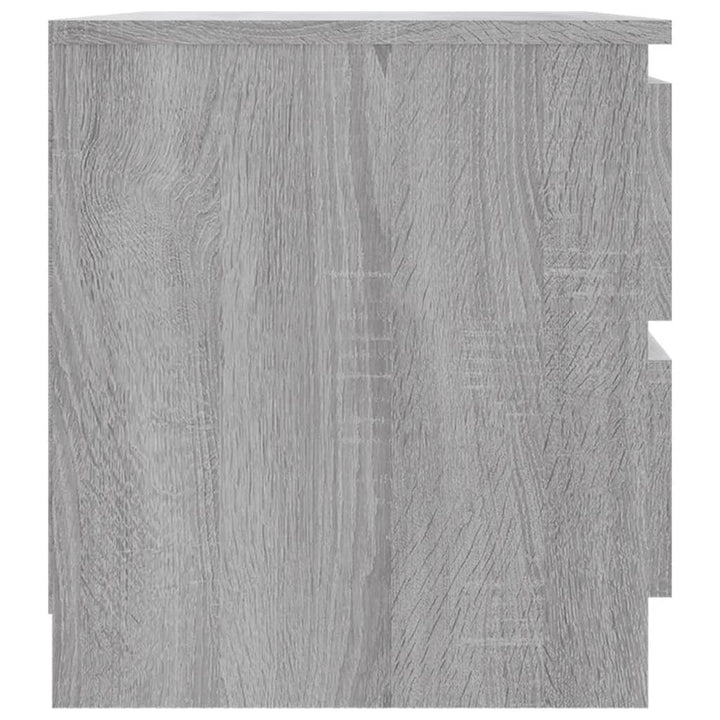 Nachtkastje 50x39x43,5 cm bewerkt hout grijs sonoma eikenkleur