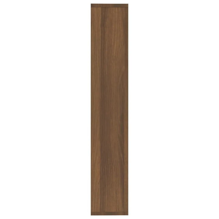 Wandschap 36x16x90 cm bewerkt hout bruineikenkleurig