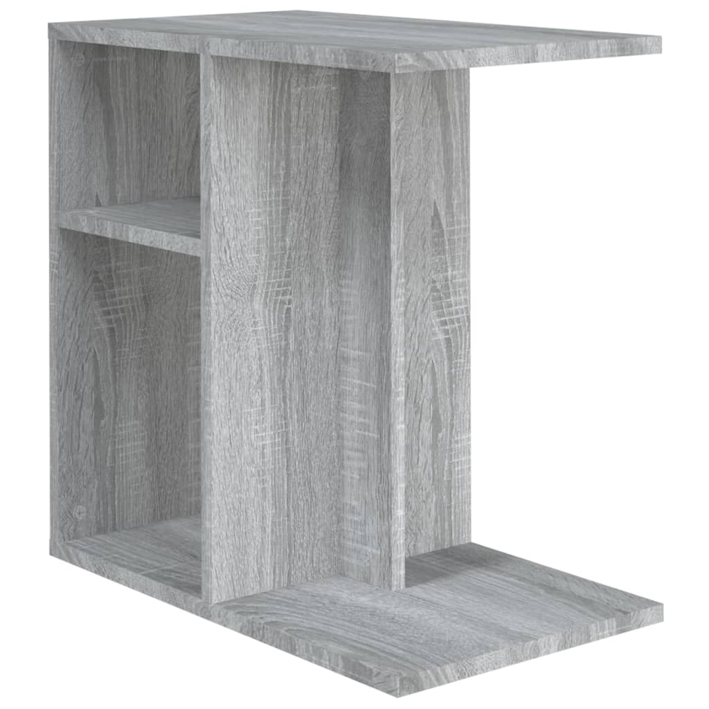 Bijzettafel 50x30x50 cm bewerkt hout grijs sonoma eikenkleurig