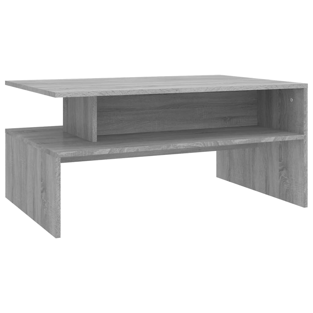 Salontafel 90x60x42,5 cm bewerkt hout grijs sonoma eikenkleurig