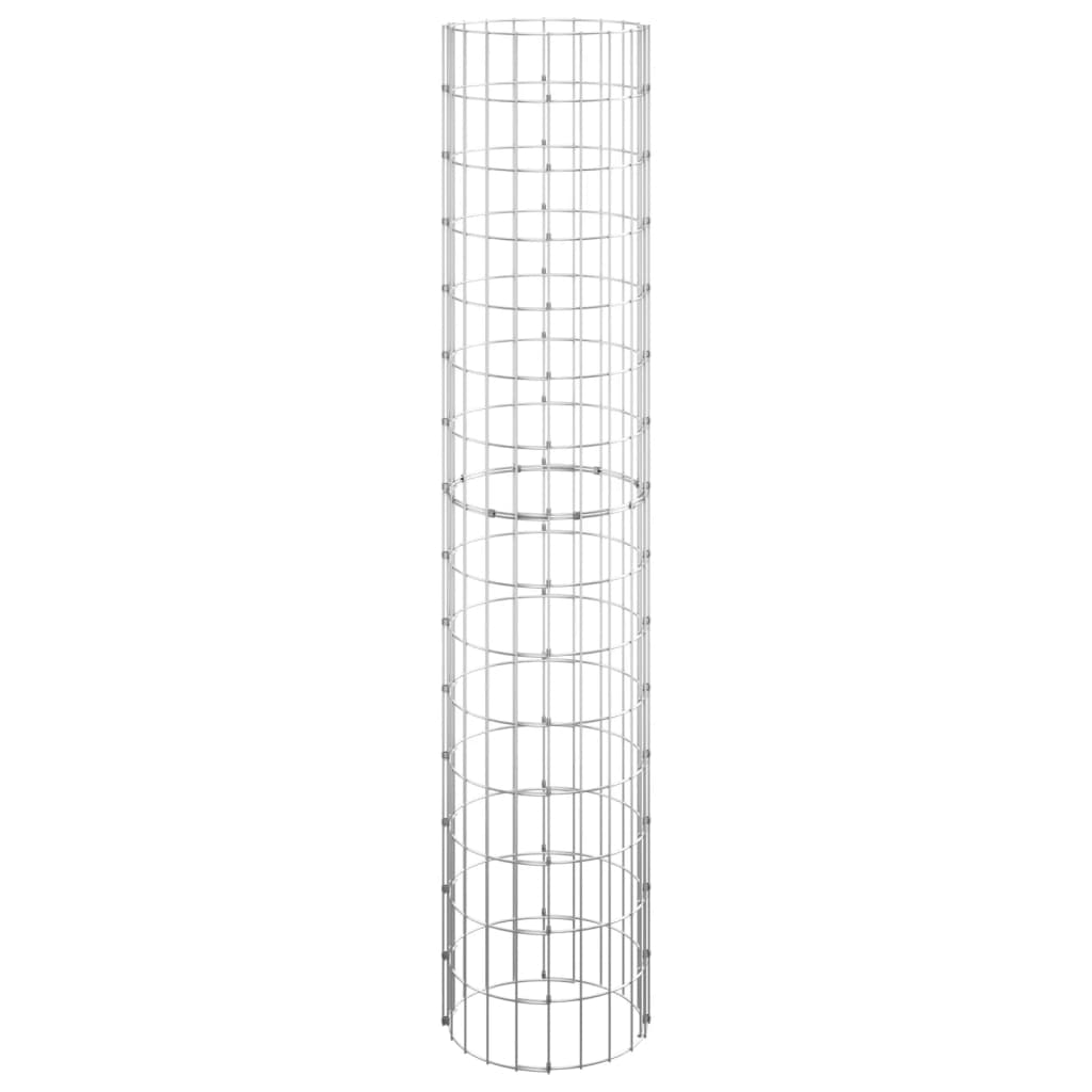 Gabion plantenbakken 3 st rond gebogen ø˜30x150 cm staal