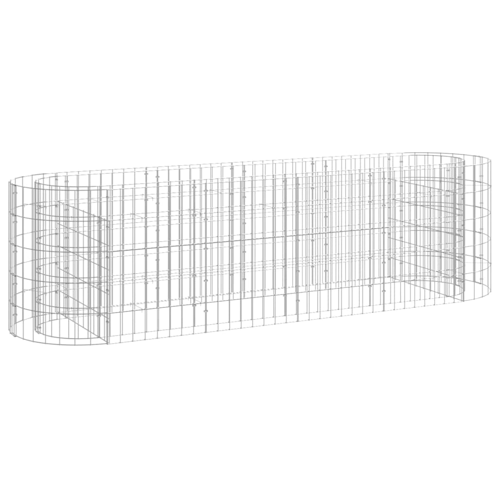 Gabion plantenbak vergroot 190x50x50 cm gegalvaniseerd ijzer