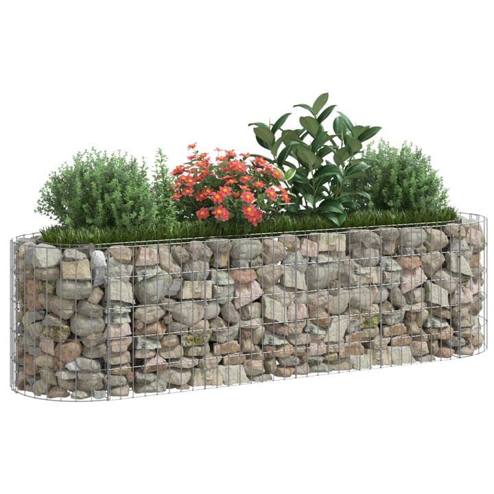 Gabion plantenbak vergroot 190x50x50 cm gegalvaniseerd ijzer