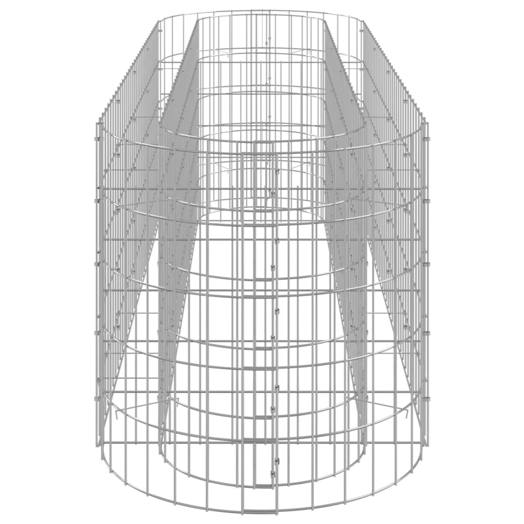 Gabion plantenbak verhoogd 190x50x50 cm gegalvaniseerd ijzer