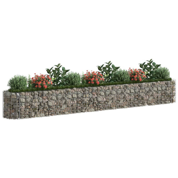 Gabion plantenbak vergroot 400x50x50 cm gegalvaniseerd ijzer