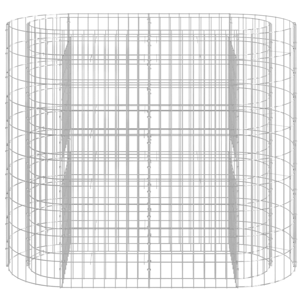 Gabion plantenbak verhoogd 120x50x100 cm gegalvaniseerd ijzer