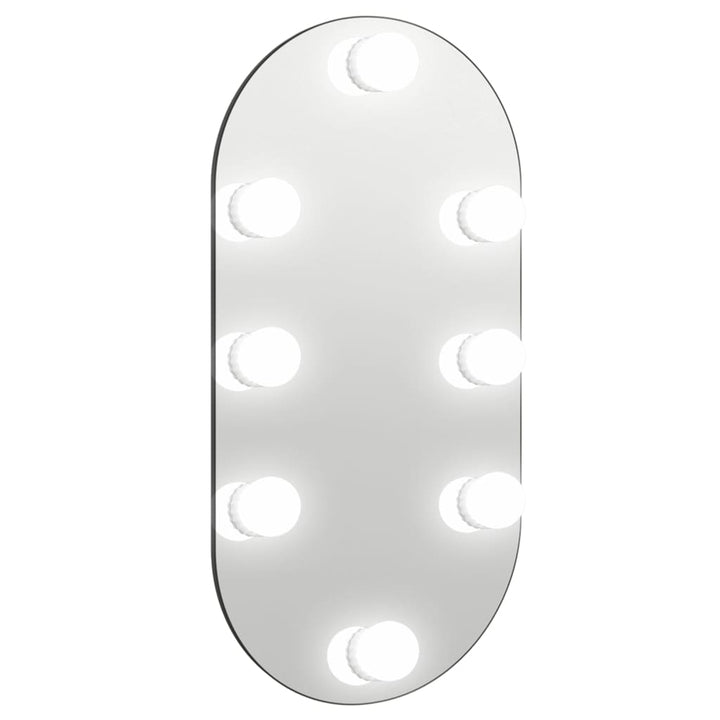 Spiegel met LED-verlichting 40x20 cm glas ovaal