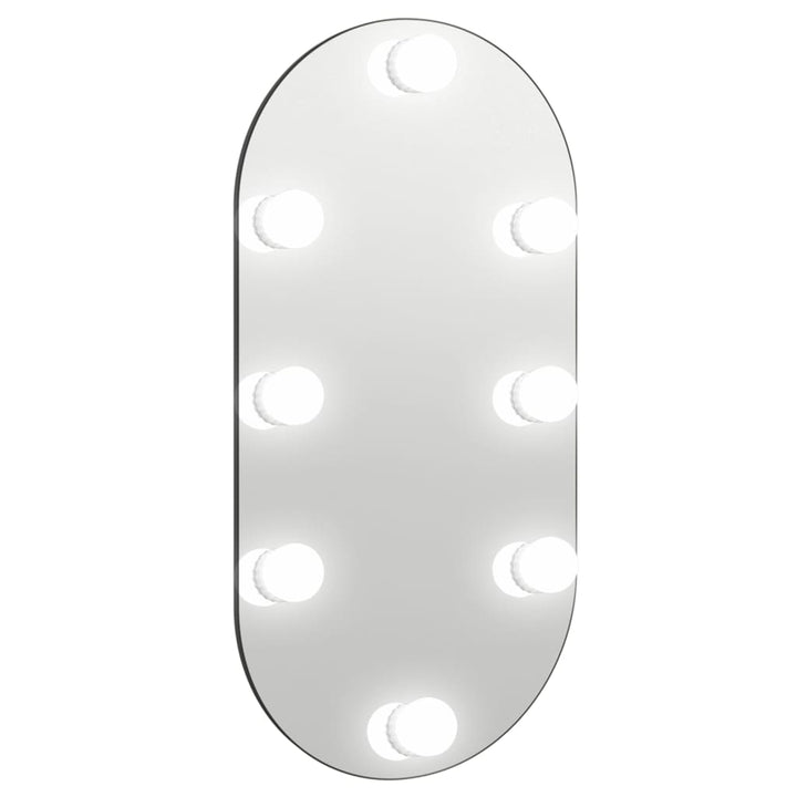 Spiegel met LED-verlichting ovaal 60x30 cm glas