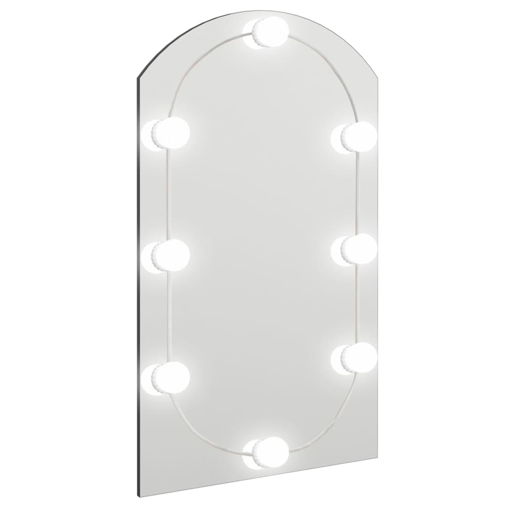 Spiegel met LED-verlichting boog 70x40 cm glas