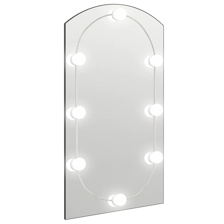 Spiegel met LED-verlichting boog 90x45 cm glas