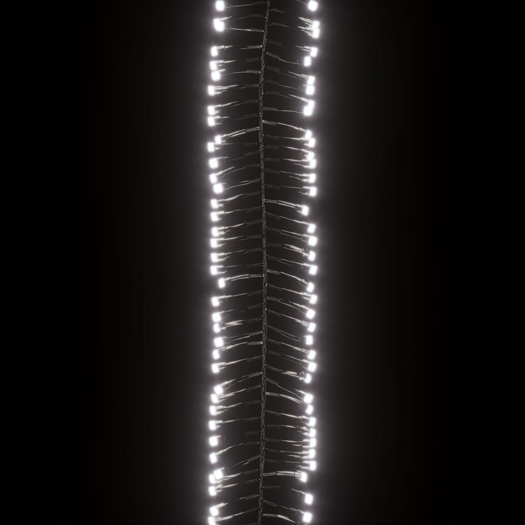 Lichtslinger cluster met 400 LED's koudwit 8 m PVC