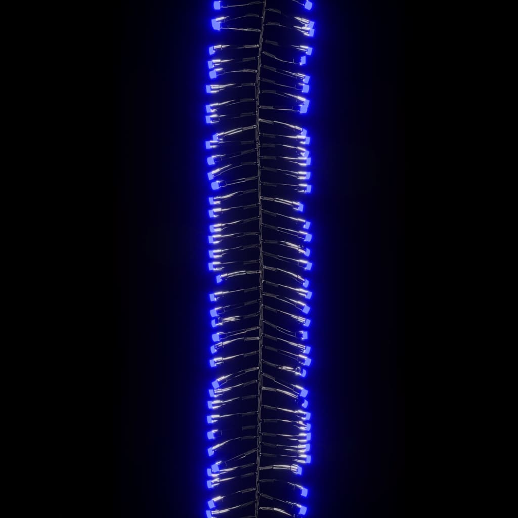 Lichtslinger cluster met 400 LED's blauw 8 m PVC