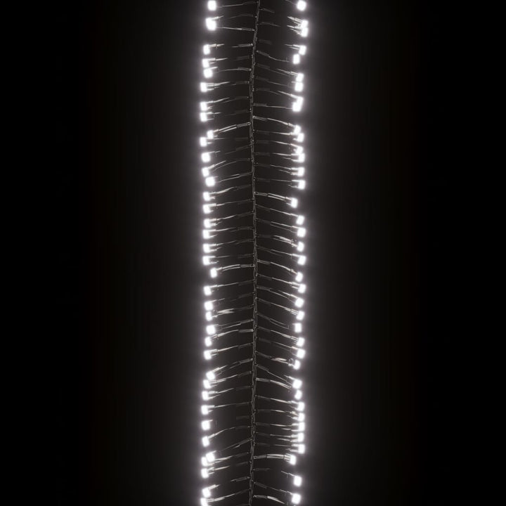 Lichtslinger cluster met 3000 LED's koudwit 60 m PVC