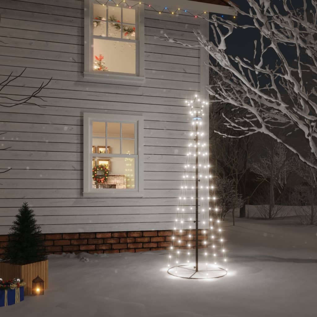 Kegelkerstboom 108 LED's 70x180 cm koudwit