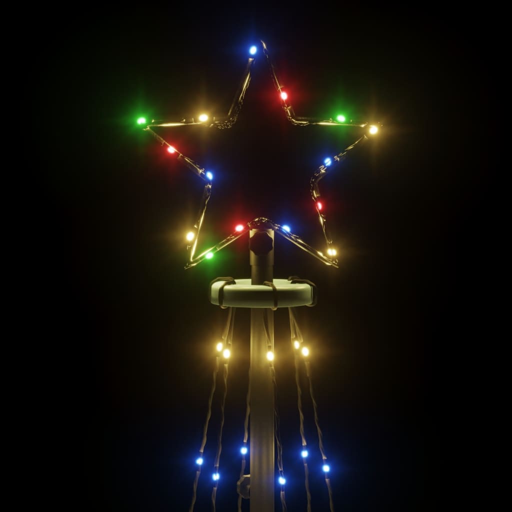 Kegelkerstboom 108 LED's 70x180 cm meerkleurig