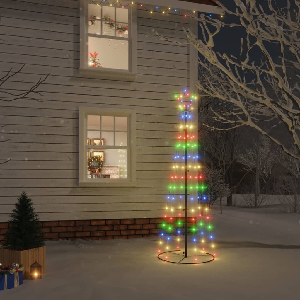 Kegelkerstboom 108 LED's 70x180 cm meerkleurig