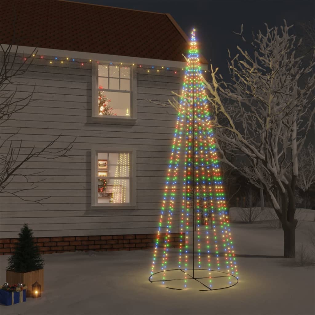 Kegelkerstboom 732 LED's meerkleurig 160x500 cm