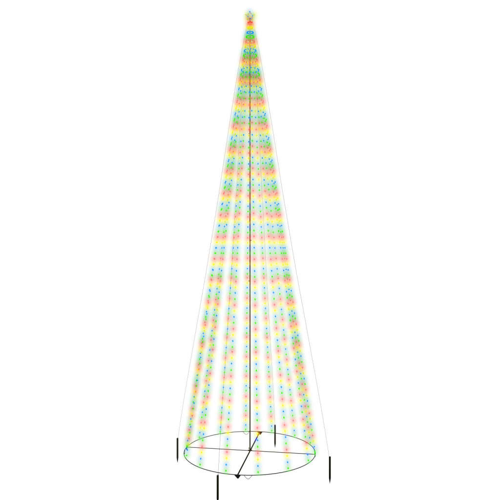 Kegelkerstboom 1134 LED's meerkleurig 230x800 cm