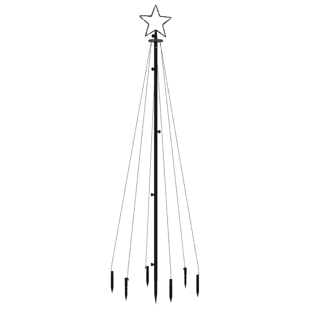 Kerstboom met grondpin 108 LED's meerkleurig 180 cm