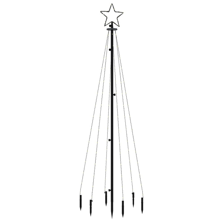 Kerstboom met grondpin 108 LED's blauw 180 cm