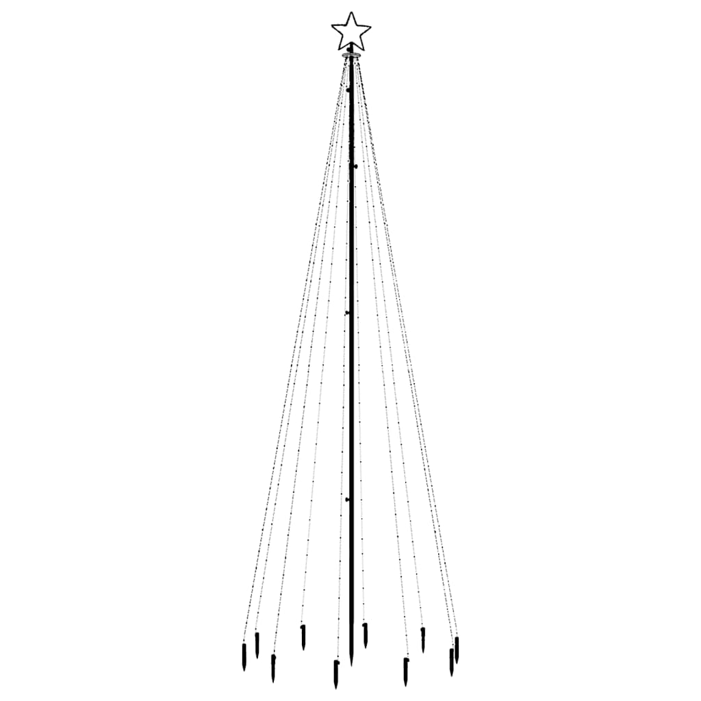 Kerstboom met grondpin 310 LED's warmwit 300 cm