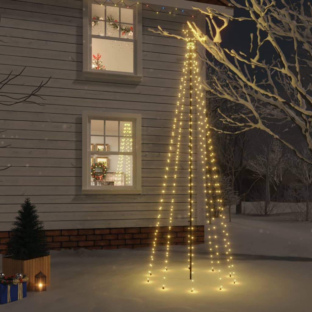 Kerstboom met grondpin 310 LED's warmwit 300 cm