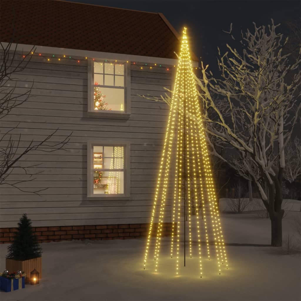 Kerstboom met grondpin 732 LED's warmwit 500 cm