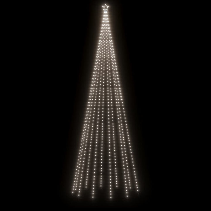 Kerstboom met grondpin 732 LED's koudwit 500 cm