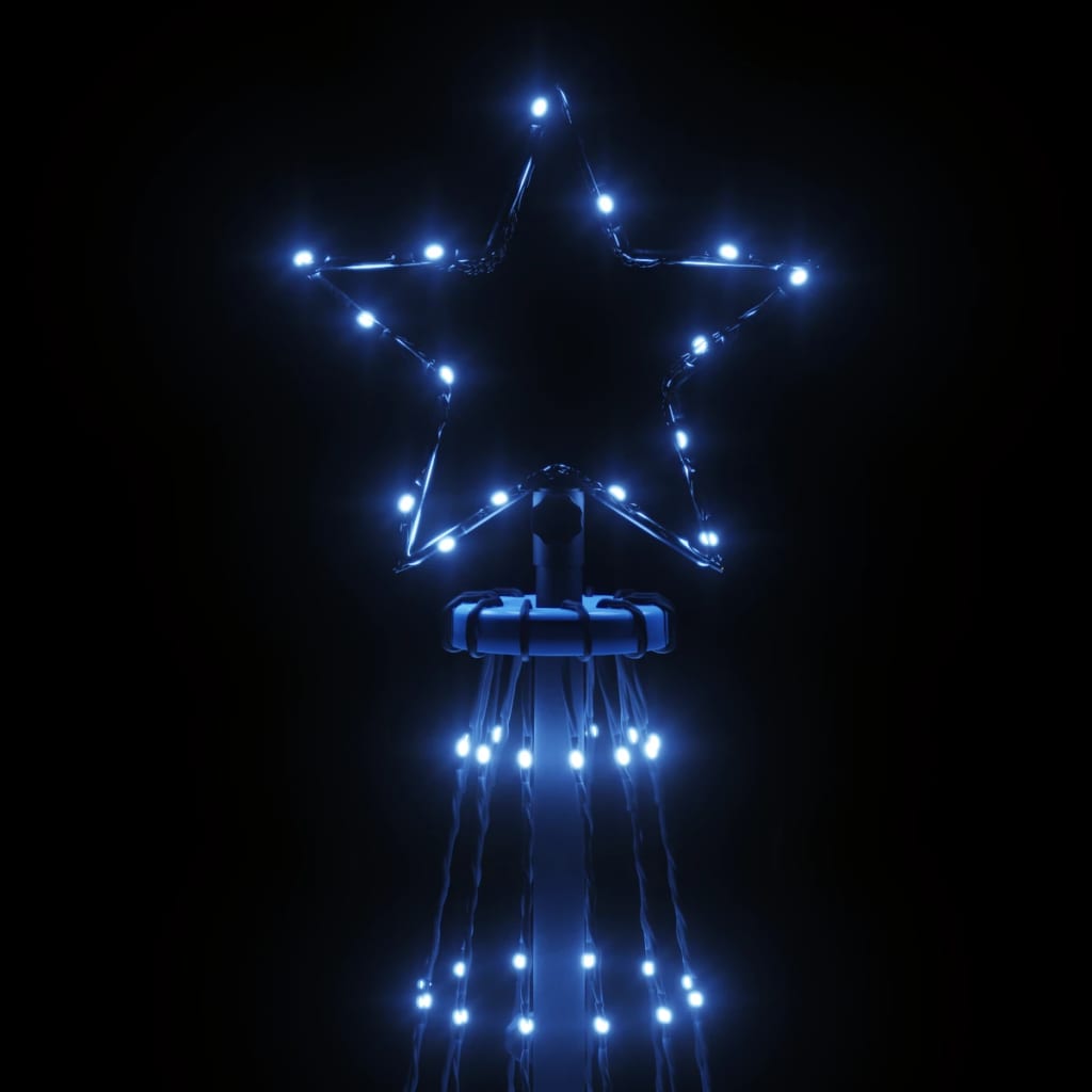 Kerstboom met grondpin 732 LED's blauw 500 cm