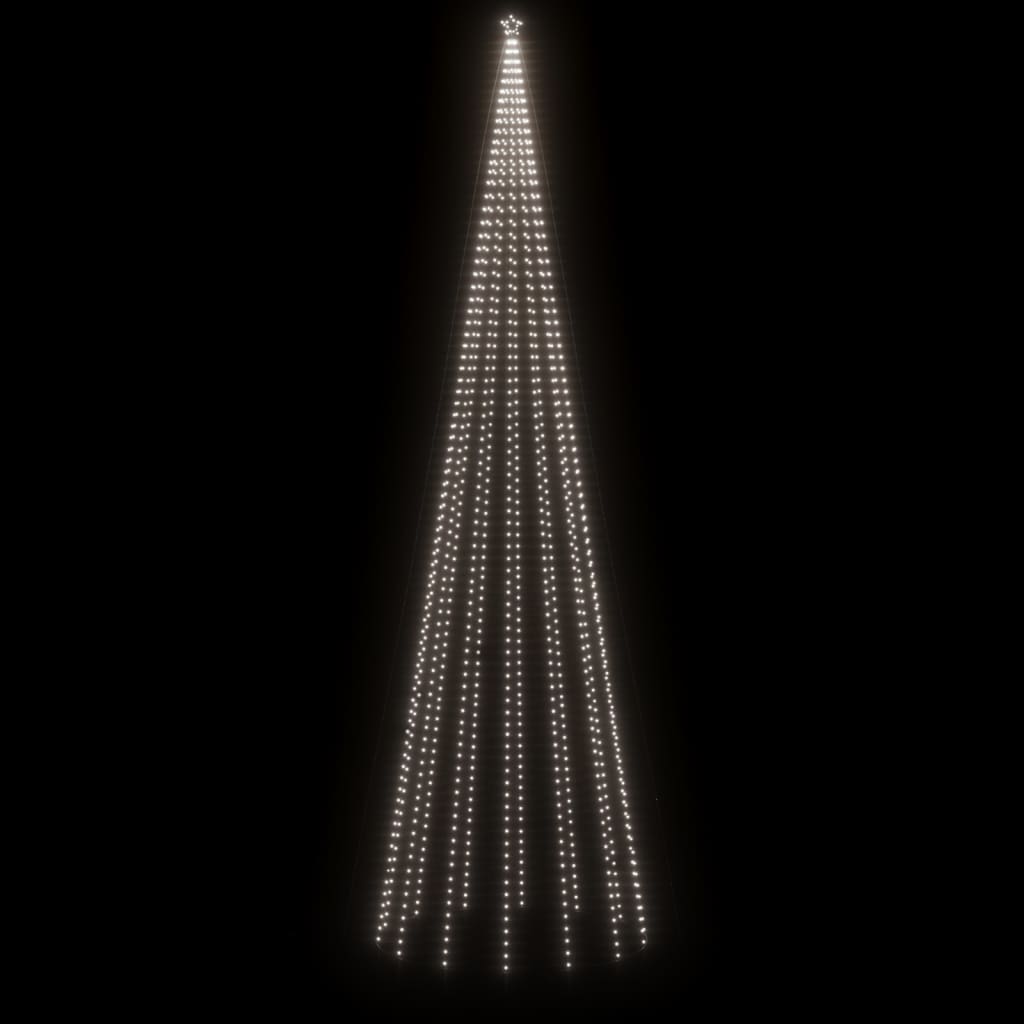 Kerstboom met grondpin 1134 LED's koudwit 800 cm