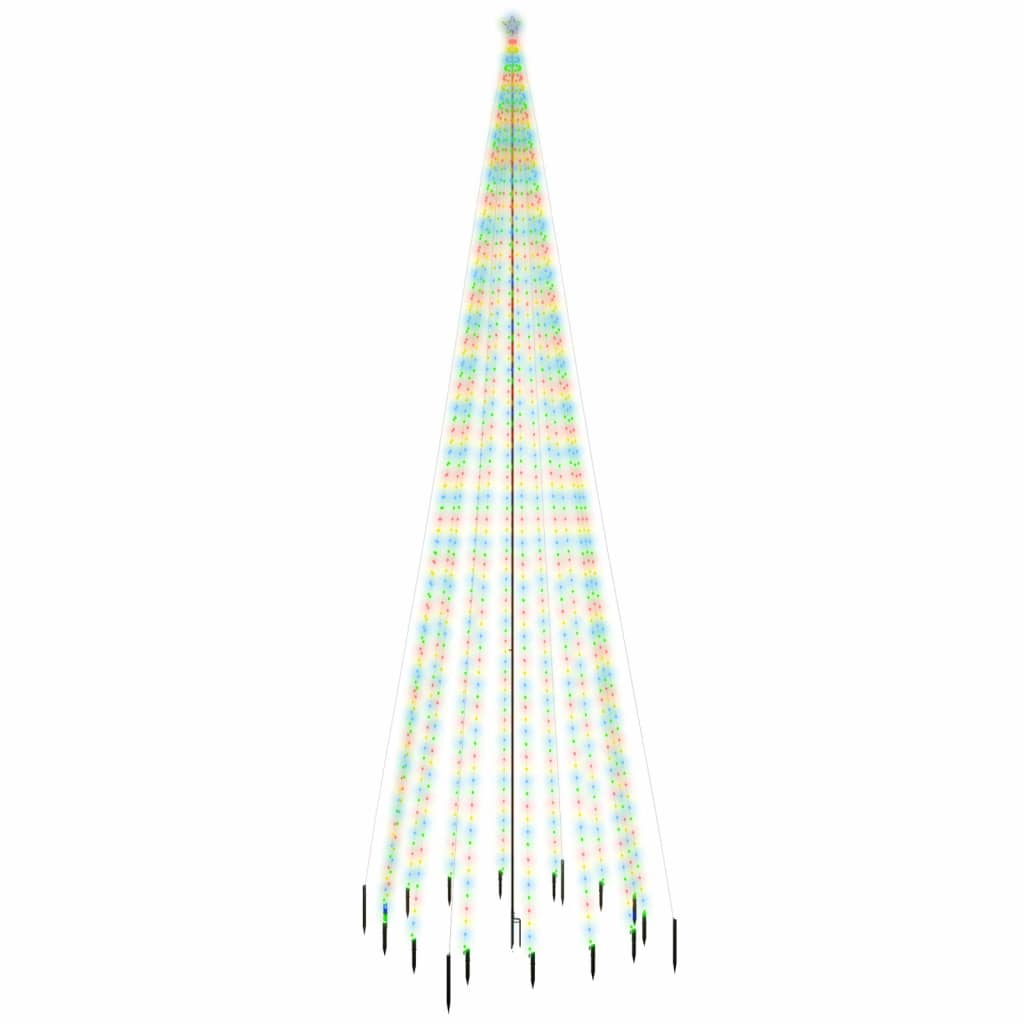 Kerstboom met grondpin 1134 LED's meerkleurig 800 cm