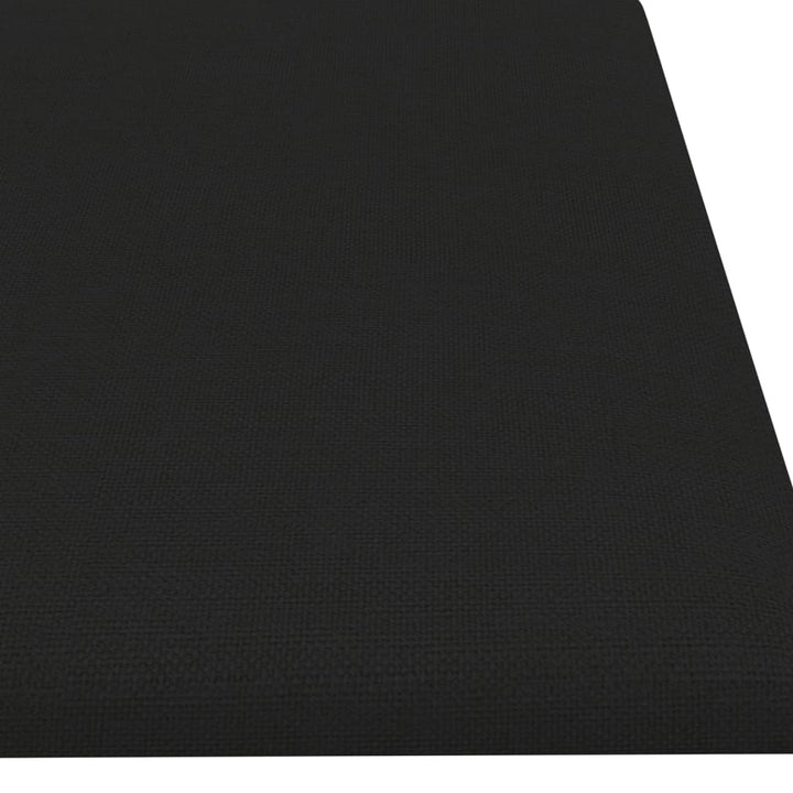 Wandpanelen 12 st 1,08 m² 60x15 cm stof zwart