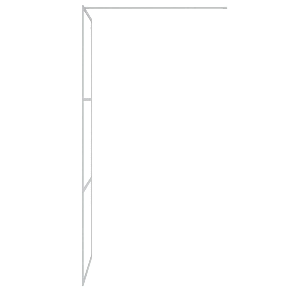 Inloopdouchewand 80x195 cm transparant ESG-glas zilverkleurig