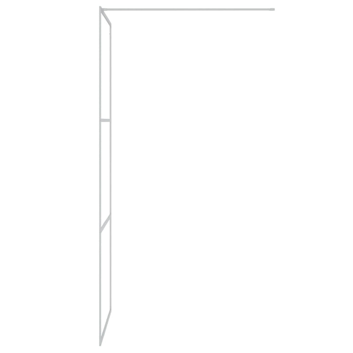 Inloopdouchewand 80x195 cm transparant ESG-glas zilverkleurig