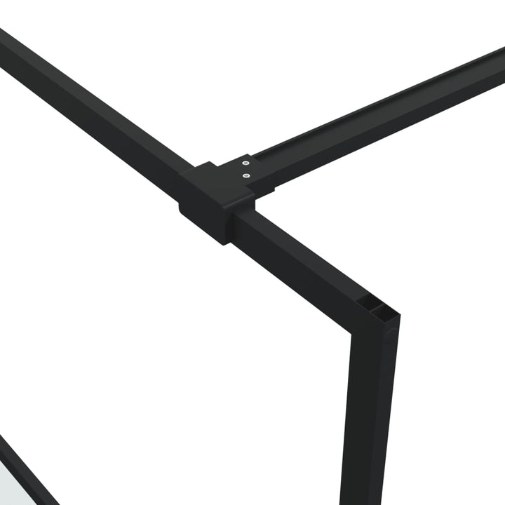 Inloopdouchewand 90x195 cm halfmat ESG-glas zwart
