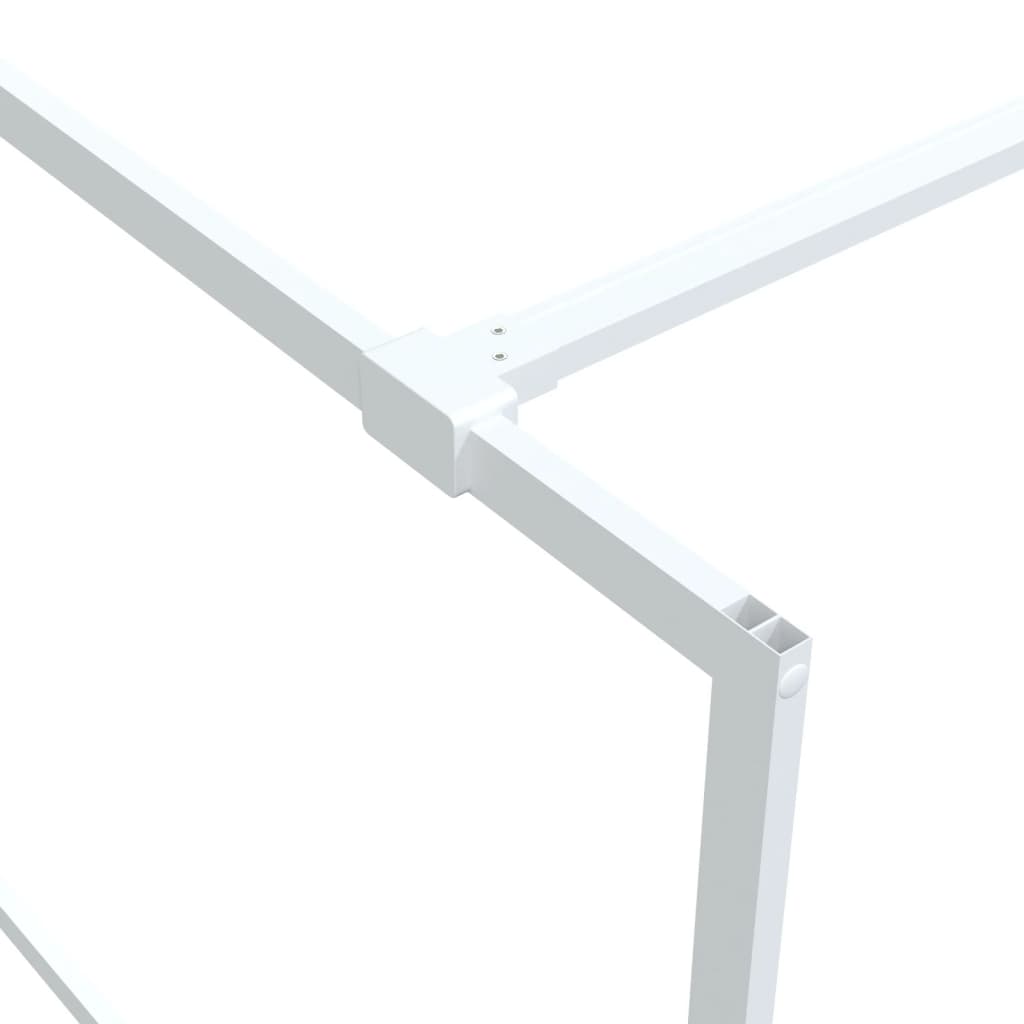 Inloopdouchewand 80x195 cm transparant ESG-glas wit
