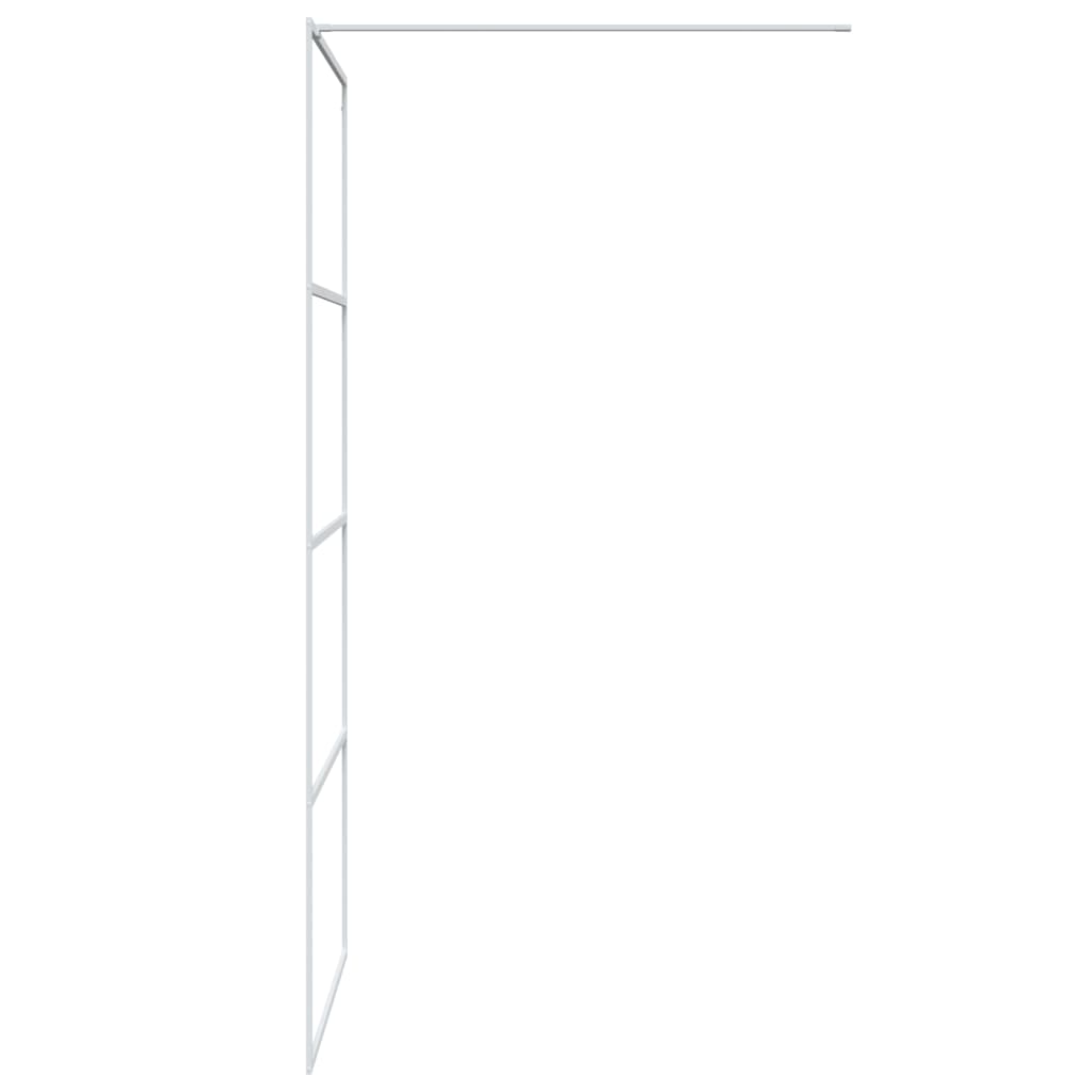 Inloopdouchewand 90x195 cm transparant ESG-glas wit
