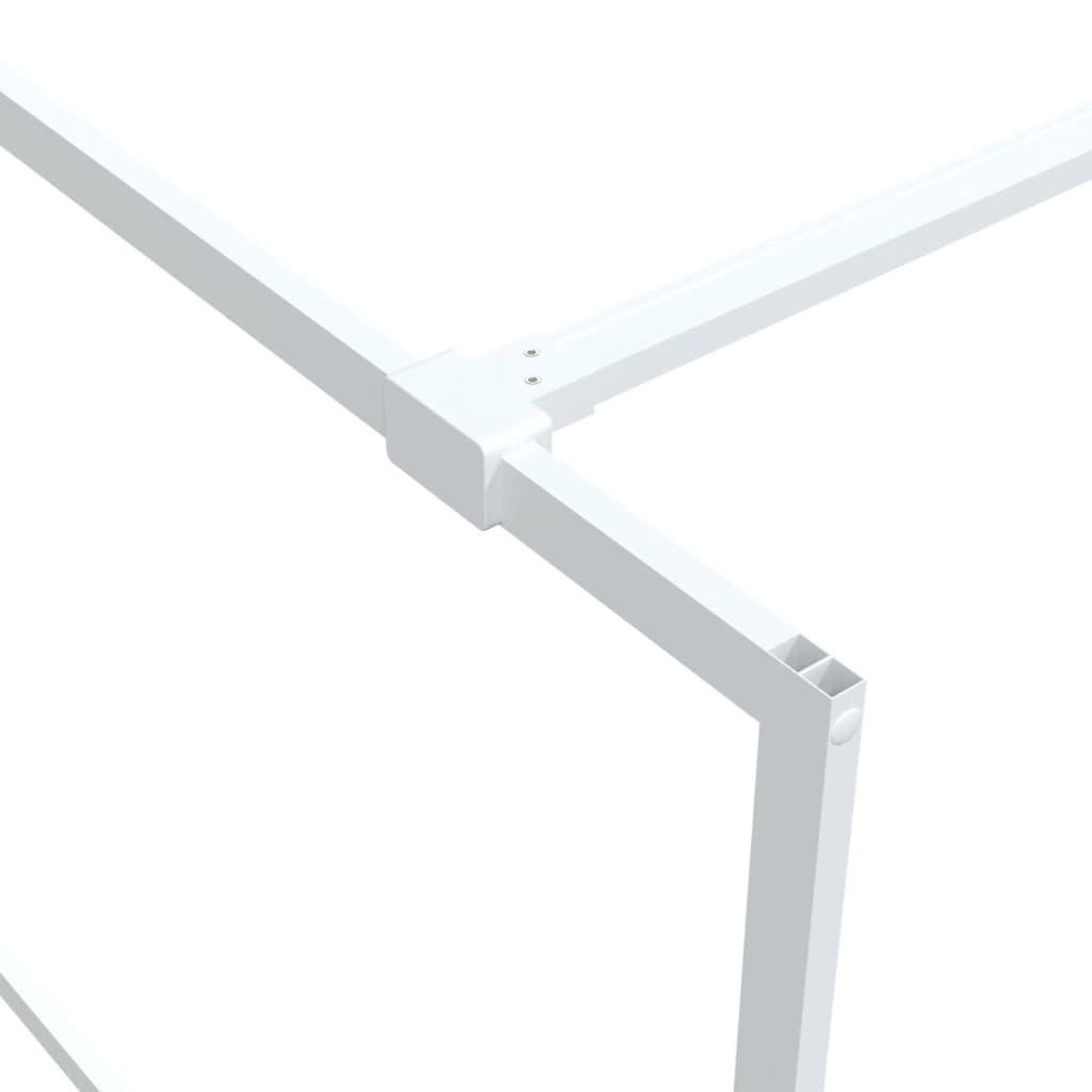 Inloopdouchewand 90x195 cm transparant ESG-glas wit